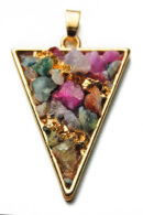Pendant Triangle Geode 31X40mm