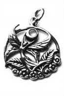 Silver Pendant Fairy In Circle