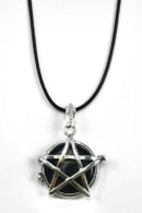 Pendant Caged Lapis In Pentagram