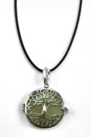 Pendant Caged Rose Quartz Tree