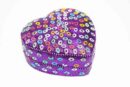 Box Heart Purple Glitter 10cm