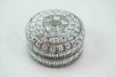 Box Circle Silver Glitter 8cm