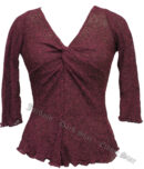 Top Maroon Rayon Knit Size 12