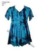 Jordash Blouse Turq And Navy