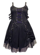 Dark Star Dress Blk And Pur XL