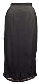 Skirt long Georgette in Black