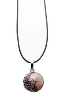 Pendant Moon And Stars Rose Quartz