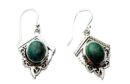 Silver Earring Oval Turquoise