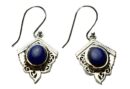 Silver Earring Oval Lapis