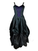 Dress Poly Silk Black And Purple