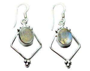 Silver Earring Flat Rainbow