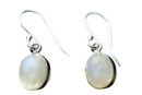 Silver Earring Oval Rainbow