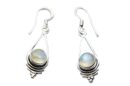 Silver Earring Circle Rainbow