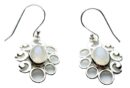 Silver Earring Circle Rainbow