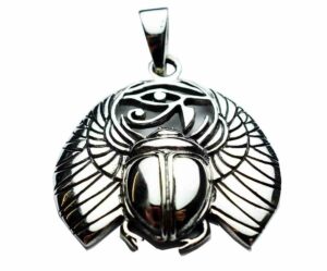 Silver Pendant Egyptian Scarab