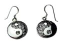 Silver Earring Ying Yang