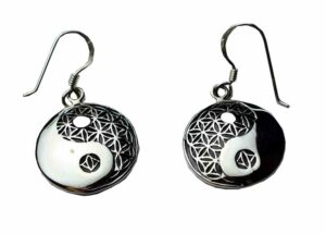 Silver Earring Ying Yang