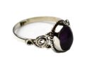 Silver Ring Oval Amethyst
