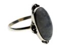 Silver Ring Oval Rainbow