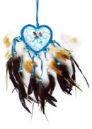 Dream Catcher Heart Turq 6cm