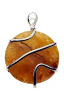 Pendant Carnelian Circle Stone
