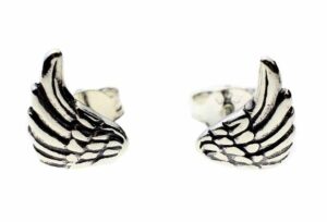 Silver Earring Stud Wings