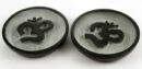 Incense Plate Soapstone Om 4 Inch 2Pcs