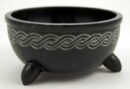 Burner Bowl Resin Celtic Design Black 5 Inch