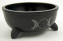 Burner Bowl Resin Moon Design Black 5 Inch
