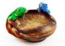 Iguana Ashtray Wooden