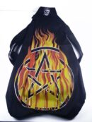 Bag With Zip Pentagram Flames