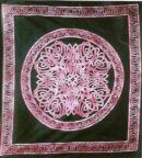 Bedspread Single Celtic Mandala Maroon