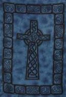 Bedspread Double Celtic Cross Blue