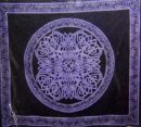 Bedspread Double Celtic Mandala Purple