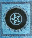 Bedspread Double Pentagram Blue