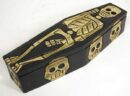 Box Skeleton Coffin Wood 30X10X6cm