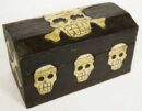 Box Chest Skulls Wood 24X14X14cm