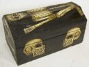 Box Chest Skeletons Wood 40X22X20cm