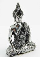 Buddha Thai Sitting Silver Colour 9.5cm
