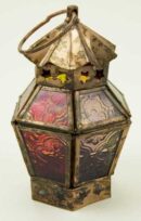 Lantern Hexagon Coloured Glass