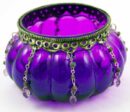 T-Light Holder Purple Glass