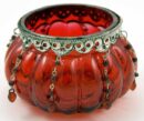 T-Light Holder Red Glass Cup