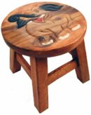 Stool Wooden Elephant Cartoon