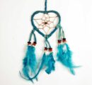 Dream Catcher Heart Turquoise 6cm