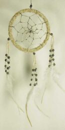 Dream Catcher Beaded Natural 9cm 5002