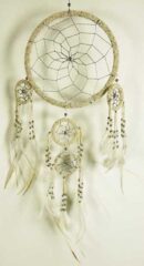 Dream Catcher Beaded Natural 9cm 5003