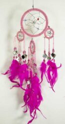Dream Catcher Beaded Pink 9cm 5006
