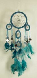 Dream Catcher Beaded Turquoise 9cm 5006