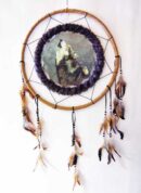 Dream Catcher Wolf In Snow 50cm