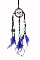 Dream Catcher Beaded Purple With Mirrors 5cm